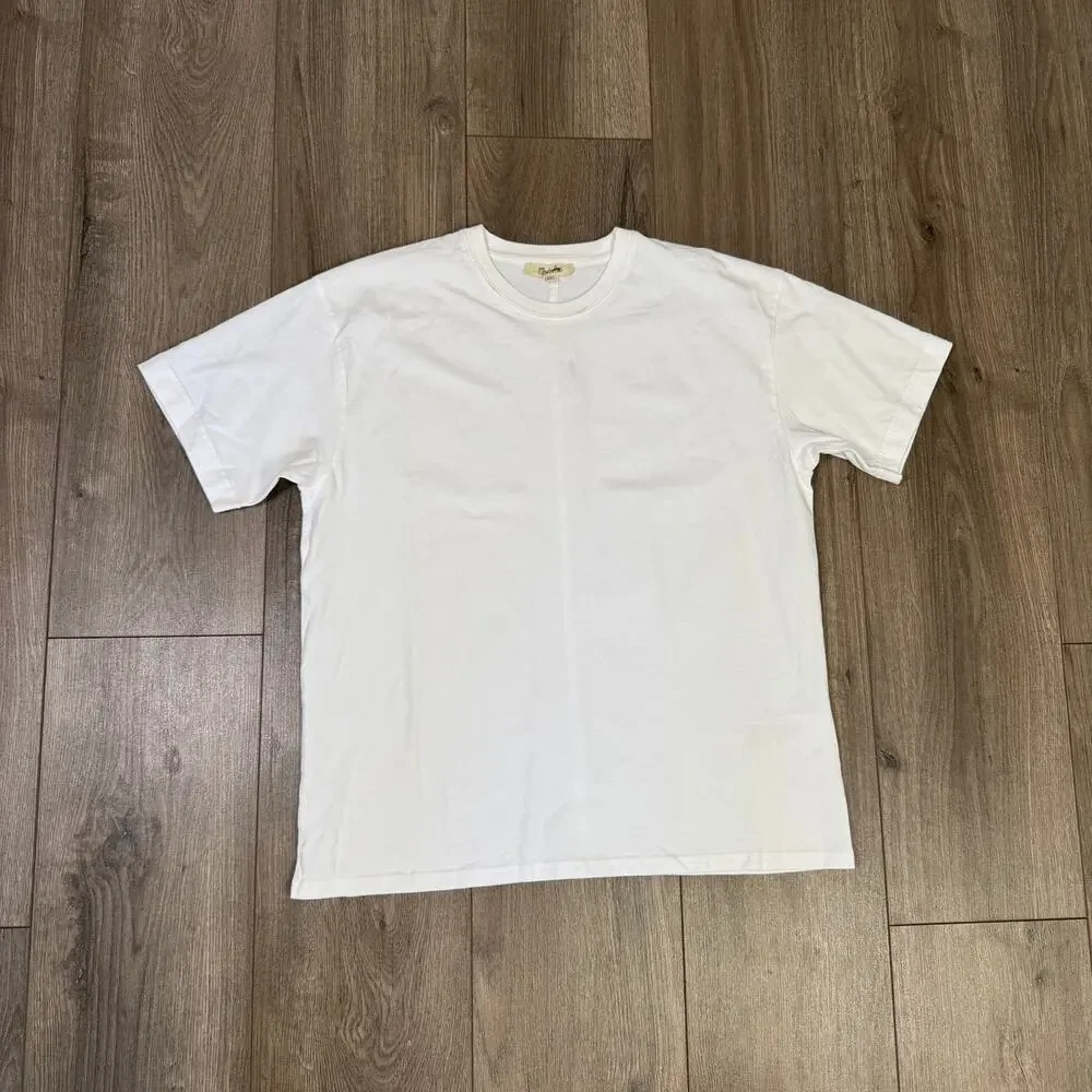 Madewell Cotton Relaxed Oversize Tee WMNS XS White Short Sleeve Crewneck Slouchy